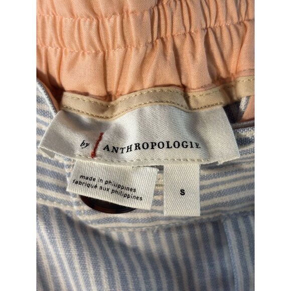 Anthropologie Womens Striped Linen-Blend High-Waisted Shorts S - Picture 4 of 8